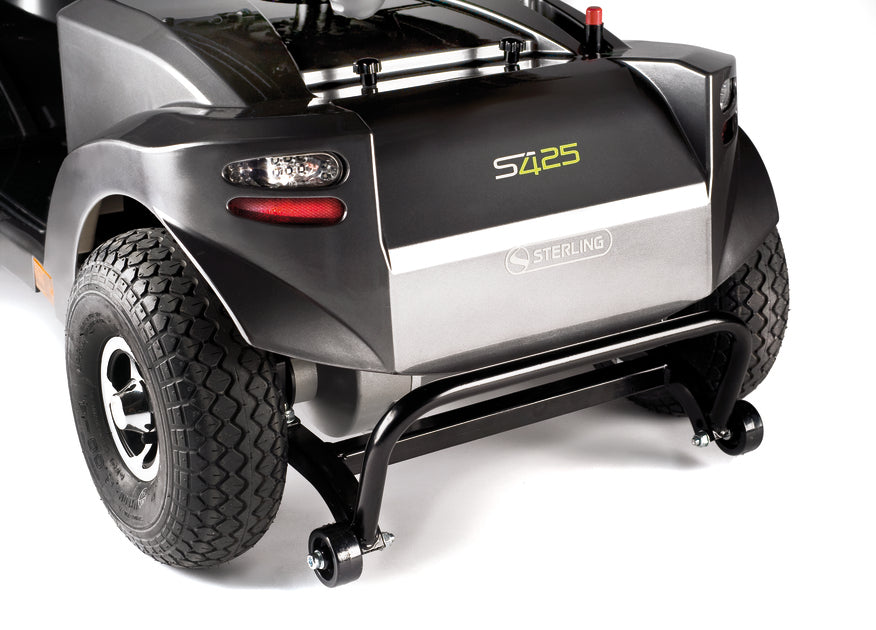 Large pnuematic wheels for added comfort