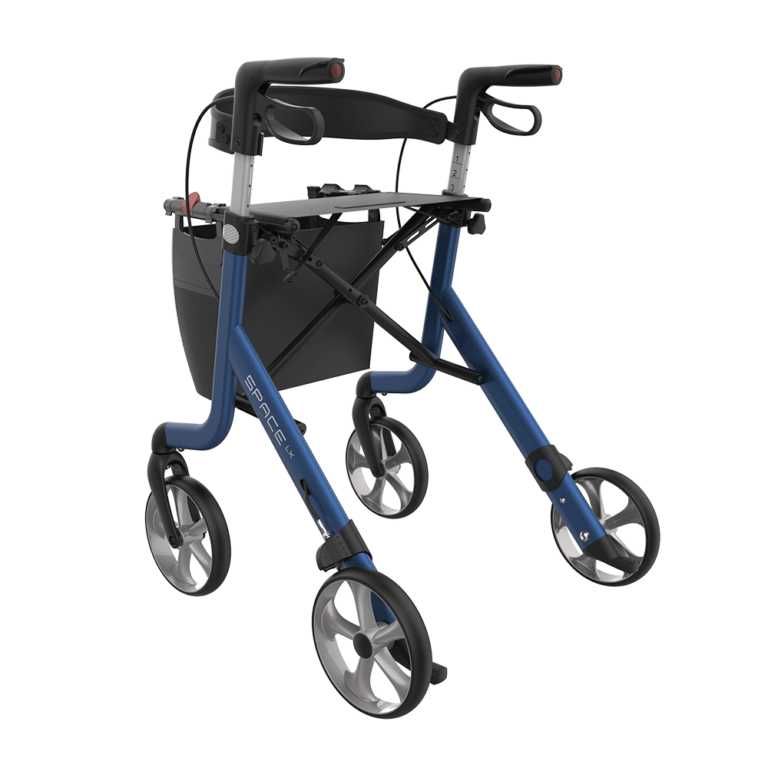 Space LX Rollator BLue Rear On