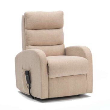 Three Pillow Fabric Dual Motor Riser Recliner